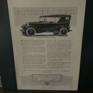 Vintage 1923 Studebaker Big Six Touring Car Ad Advertisement